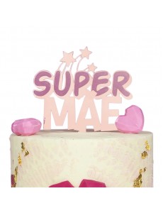 Topo Bolo Super Mãe